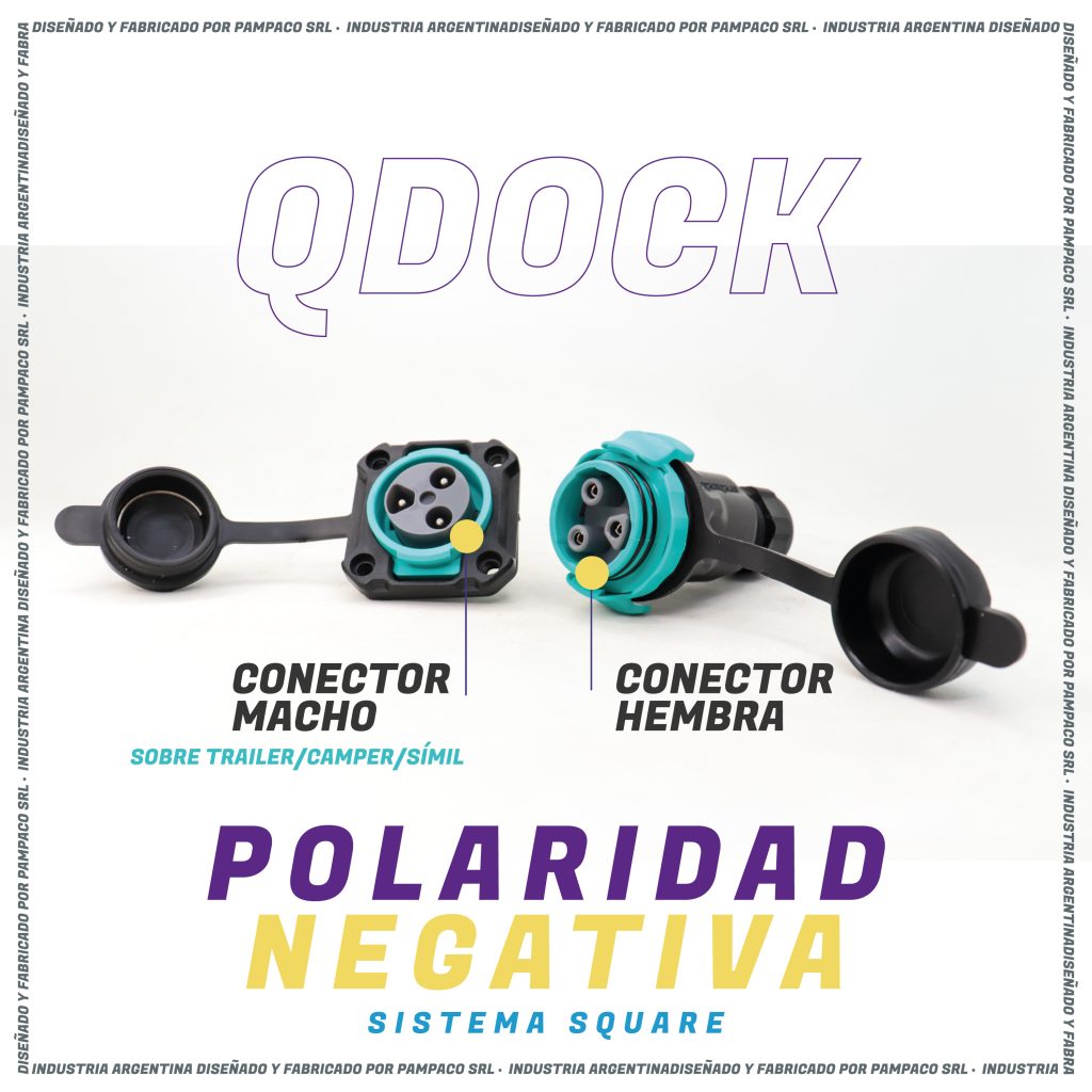 ficha qdock polaridad negativa sistema square